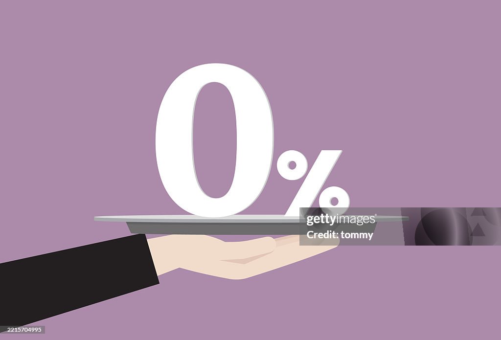 Zero percent APR credit cards for shopping concept