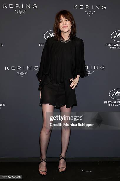 Charlotte Gainsbourg attends the 2025 Kering Women In Motion Awards and Cannes Film Festival Presidential Dinner at the 78th annual Cannes Film...