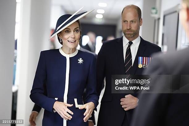 The Prince and Princess of Wales, known as the the Duke and Duchess of Rothesay when in Scotland, attend the naming ceremony for HMS Glasgow, at the...