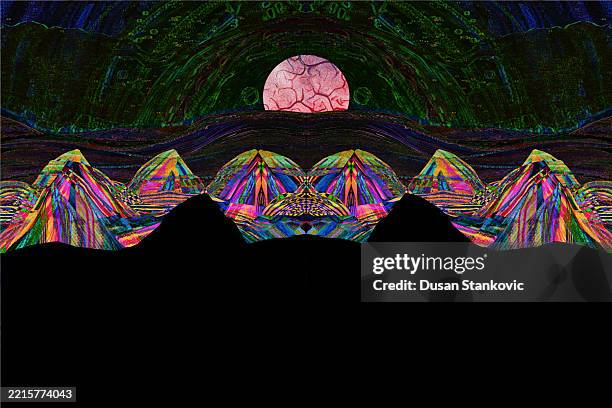 Abstract Moon Rise 1,475 Space Odyssey Drawing Stock Photos, High-Res Pictures, and Images ...