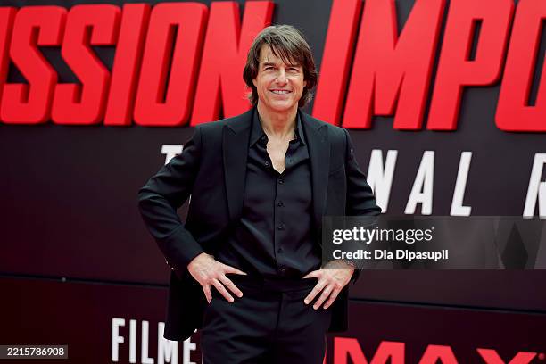 Tom Cruise attends the "Mission: Impossible – The Final Reckoning" New York Premiere at Lincoln Center on May 18, 2025 in New York City.