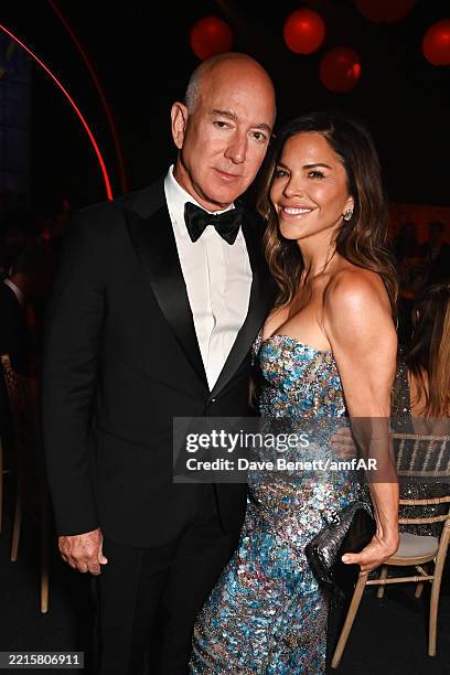 Amazon Founder and Executive Chair Jeff Bezos and Lauren Sanchez attend the amfAR gala Cannes 2025 presented by Chopard at Hotel du Cap-Eden-Roc on...