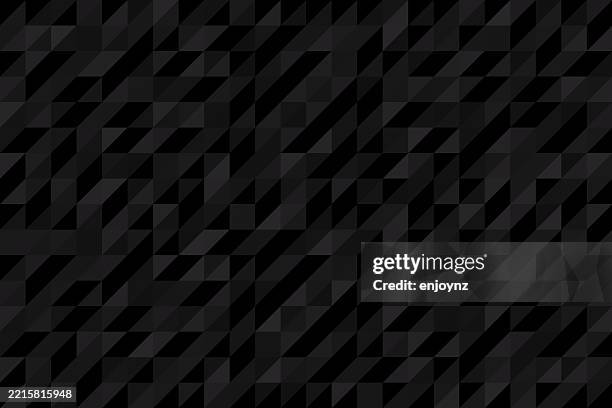 dunkelgrauer nahtloser dreiecksmuster-hintergrund - mosaikstückchen stock-grafiken, -clipart, -cartoons und -symbole