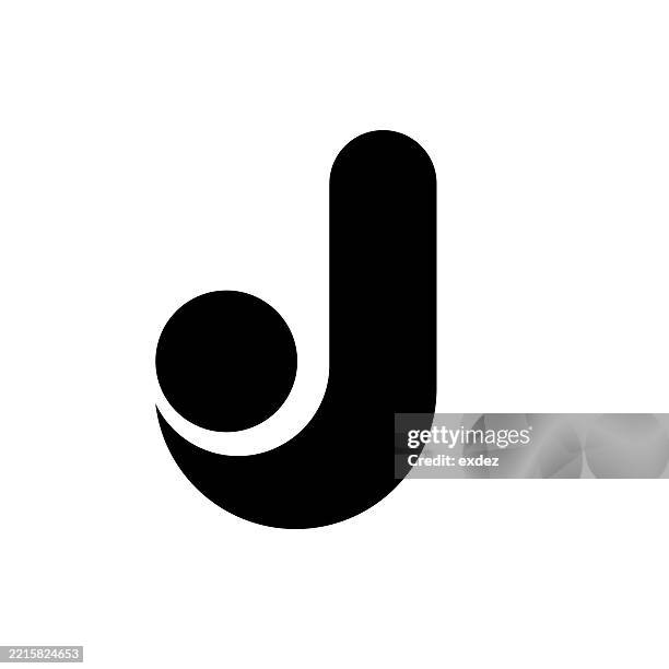 j letter based logo - letter j stock illustrations