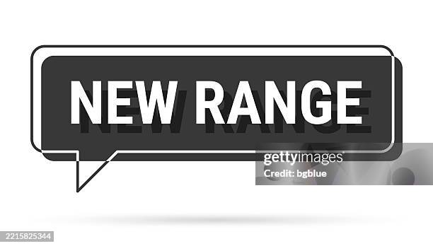 new range - 3d black speech bubble on white background - different professions stock illustrations