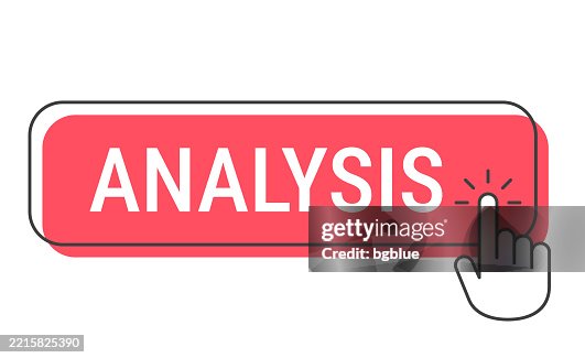 Analysis Click Button With Hand Cursor On White Background High-Res ...
