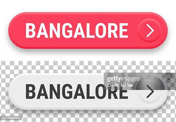 bangalore - 3d click web buttons on blank background - bangalore stock illustrations
