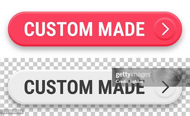 custom made - 3d click web buttons on blank background - make a image with transparent background stock illustrations
