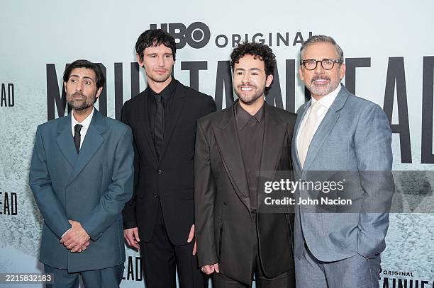 Jason Schwartzman, Cory Michael Smith, Ramy Youssef, Steve Carell at HBO's "Mountainhead" world premiere held at the Museum of Modern Art on May 22,...