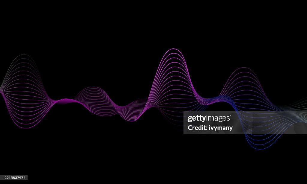 Audio Wave Motion Abstract Sound Wave Motion Technology Line Pattern Background High-Res ...