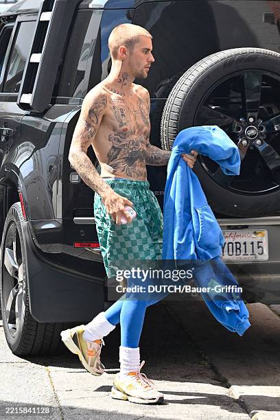 Justin Bieber is seen on May 22, 2025 in Los Angeles, California.