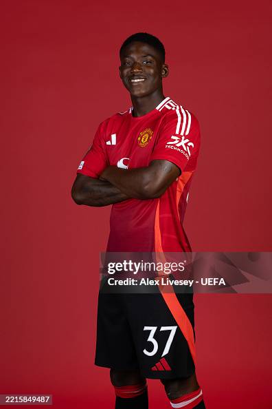 Mainoo Sad Kobbie Mainoo of Manchester United poses for a portrait during a ...
