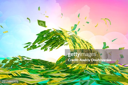 Sea wave made of money Sea wave made of money