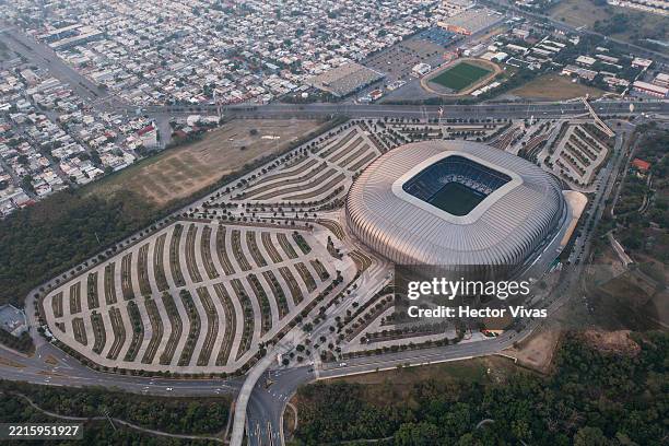 Aerial view of BBVA Stadium on May 19, 2025 in Monterrey, Mexico. Monterrey will be a host city for the 2026 FIFA World Cup.