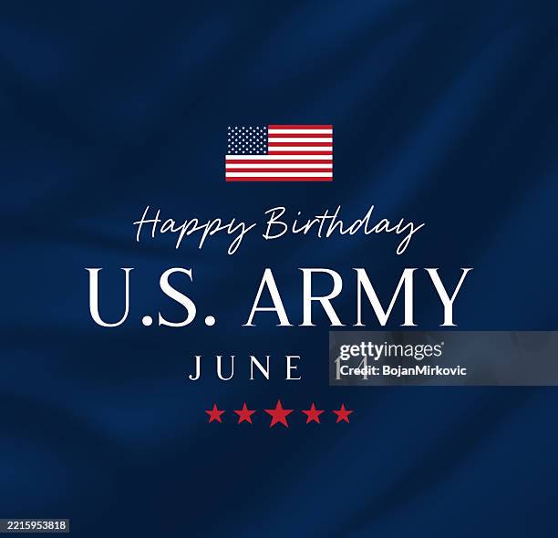 u.s. army birthday poster, june 14. vector - united states army air corps stock illustrations