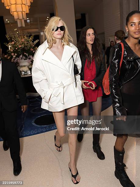 Alex Consani is seen at the Hotel Martinez during day seven of the 78th Cannes Film Festival on May 19, 2025 in Cannes, France.