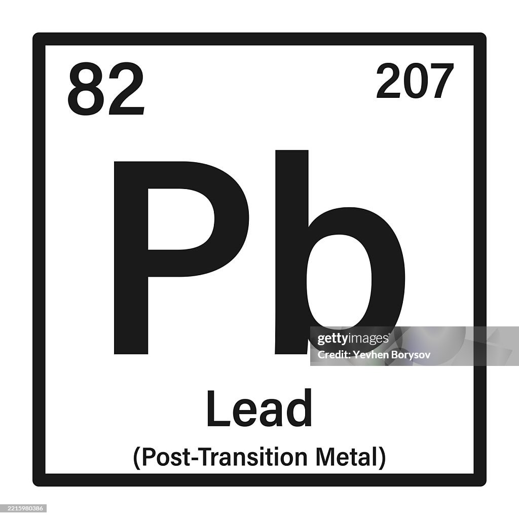 Lead icon with information of Periodic Table of Elements