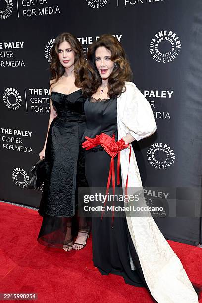 Jessica Altman and Lynda Carter attend the 2025 Paley Honors at The Ziegfeld Ballroom on May 19, 2025 in New York City.