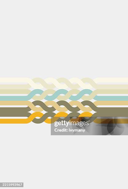 abstract wave stripe twist knot pattern design background - twisted cable vector stock illustrations