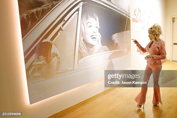 Dolly Parton attends the opening of Country Music Hall of Fame® and Museum's new exhibit 'Dolly Parton: Journey of a Seeker' at Country Music Hall of...