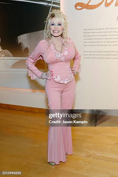 Dolly Parton attends the opening of Country Music Hall of Fame® and Museum's new exhibit 'Dolly Parton: Journey of a Seeker' at Country Music Hall of...