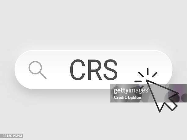 crs - common reporting standard - search bar with cursor on blank background - generic-face-icon stock illustrations