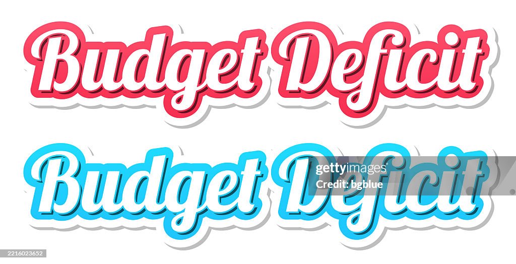 Deficit Background Budget Deficit 3d Text In Red And Blue On White Background High-Res ...