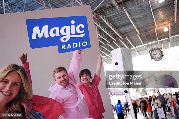 General view as Magic Radio Breakfast Show hosts Gok Wan and Harriet Scott surprise commuters by sharing 'Wan Minute of Wisdom' with all those on...