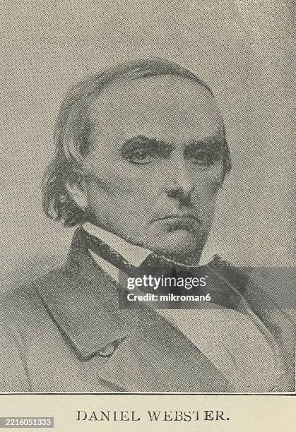 portrait of daniel webster, american lawyer and statesman - statesman stock pictures, royalty-free photos & images