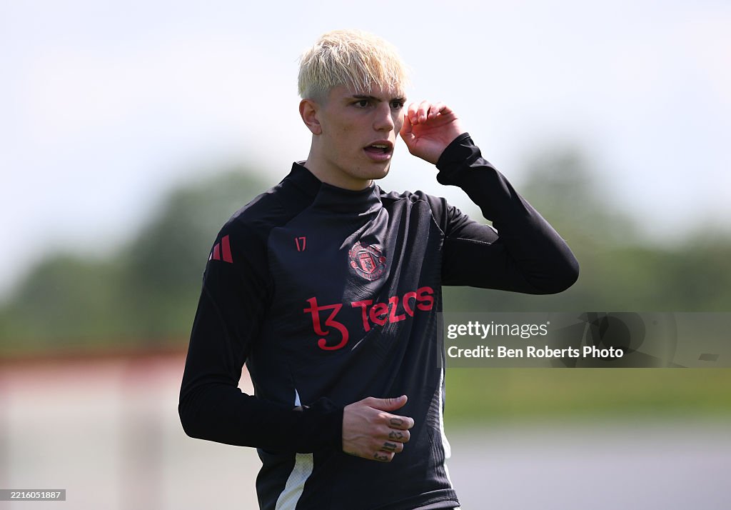 Manchester United Training Session And Press Conference - UEFA Europa League Final 2025