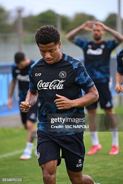 David Neres of Napoli on May 20, 2025 in Naples, Italy.