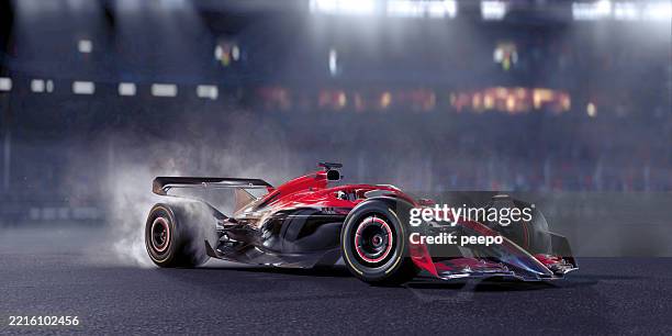 racing car tyre burnout celebration - racerbil bildbanksfoton och bilder