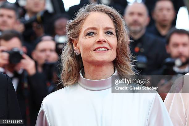 Jodie Foster attends the "Vie Privée" red carpet at the 78th annual Cannes Film Festival at Palais des Festivals on May 20, 2025 in Cannes, France.
