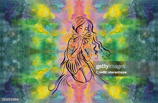 emotional space - firefly background stock illustrations