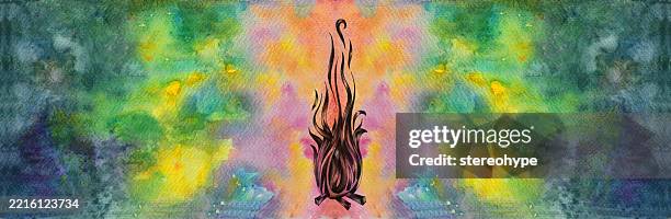 cosmic fire - lightning bugs stock illustrations