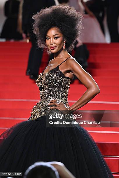 Naomi Campbell attends the "Fuori" red carpet at the 78th annual Cannes Film Festival at Palais des Festivals on May 20, 2025 in Cannes, France.