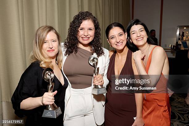 Federica Narancio, Eulimar Núñez, Marta Planells and Esther Poveda attend the Alliance for Women in Media Foundation's 50th Annual Gracie Awards at...