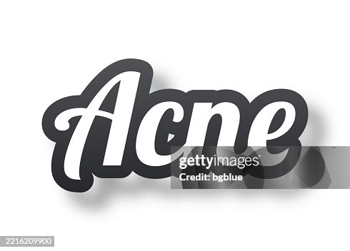 Acne 3d Text With Shadow On White Background High-Res Vector Graphic ...