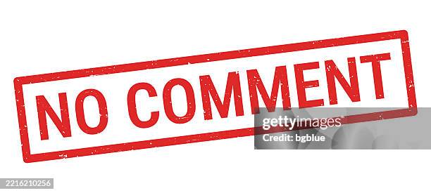 no comment - red rubber stamp on white background - chat bubble texture stock illustrations