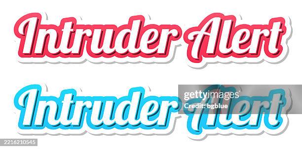Imagine Alert Text Intruder Alert 3d Text In Red And Blue On White Background High-Res ...