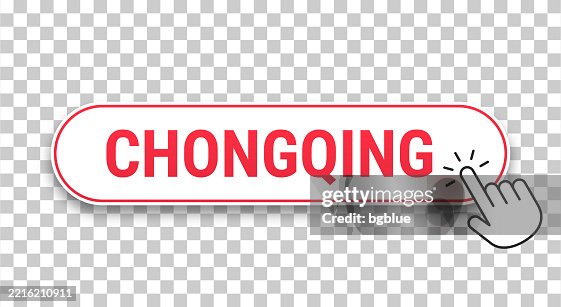 Chongqing - 3D click web button with hand cursor on blank background Chongqing - 3D click web button with hand cursor on blank background