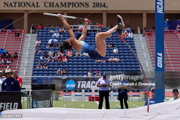 Isabel Demarco de Quadros of the Washburn University Ichabods competes in the women's pole vault during the Division II Men's and Women's Outdoor...
