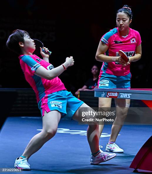 Hanna Ryu Shin Yubin and Ryu Hanna of South Korea compete against Sofia... News ...