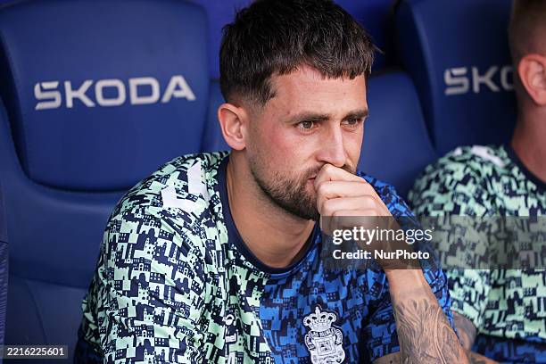 Adnan Januzaj sits on the bench during the match between RCD Espanyol and UD Las Palmas, corresponding to week 38 of LaLiga EA Sports, at the RCDE...