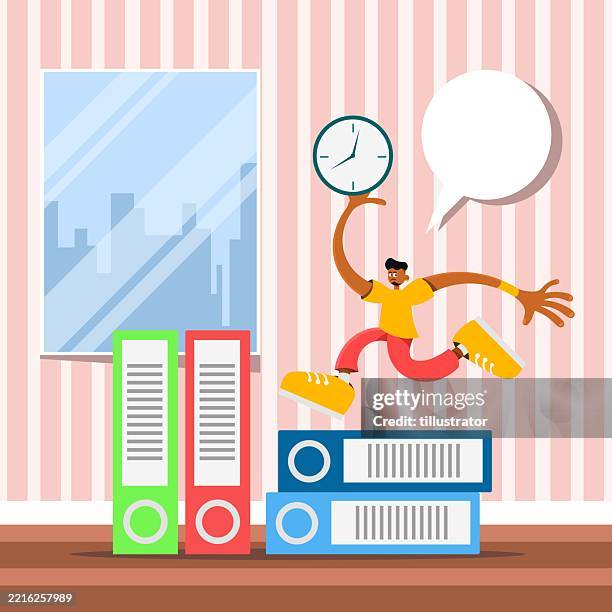 office work and problems - computer frustration stock illustrations