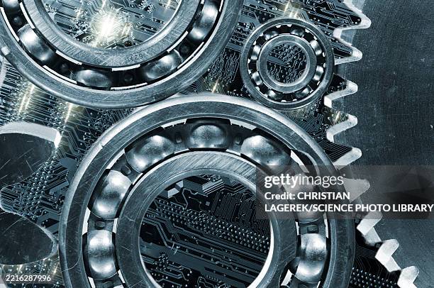 titanium ball-bearings - ball bearing stock pictures, royalty-free photos & images