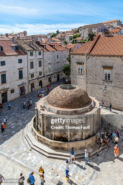 onofrio's large fountain in dubrovnik - fountain stock pictures, royalty-free photos & images