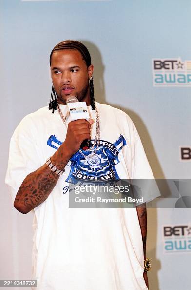 G Slim Rapper Rapper Slim Thug answers questions in the media room on 'Media Day ...
