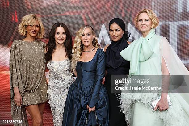 Nicole Ari Parker, Kristin Davis, Sarah Jessica Parker, Sarita Choudhury and Cynthia Nixon attend Max Original's "And Just Like That" Season 3 Photo...