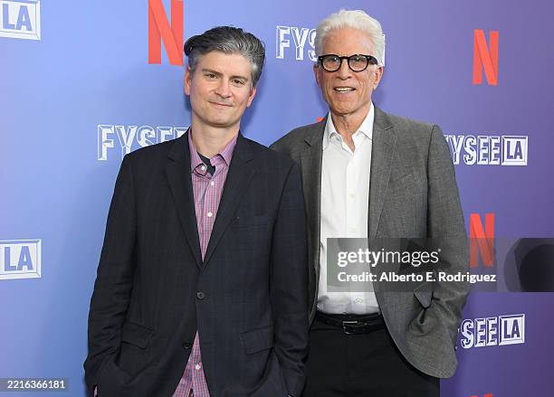 Michael Shur and Ted Danson attend Netflix's "A Man On The Inside" ATAS Event at Motion Picture & Television Fund on May 21, 2025 in Woodland Hills,...